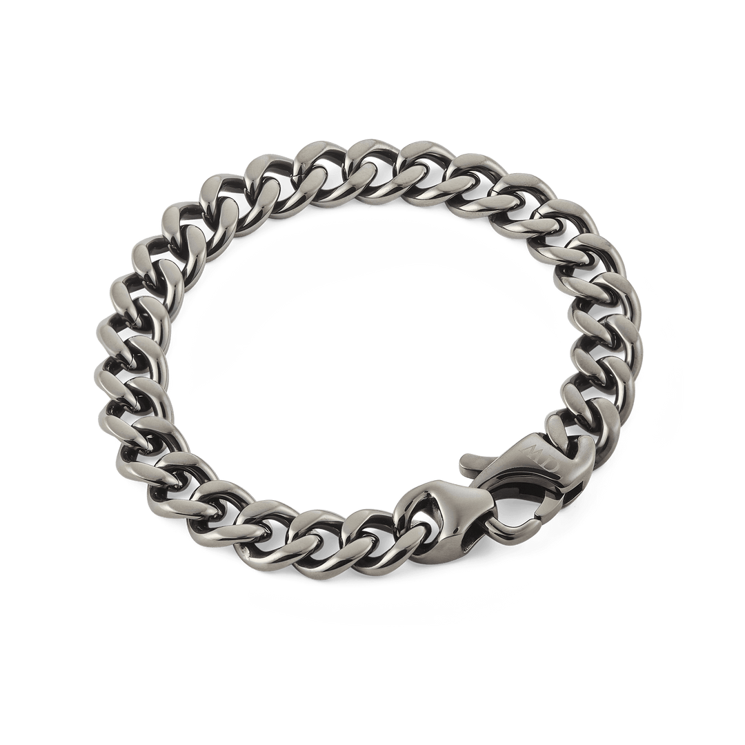 Ellipse Cuban Chain Bracelet Graphite