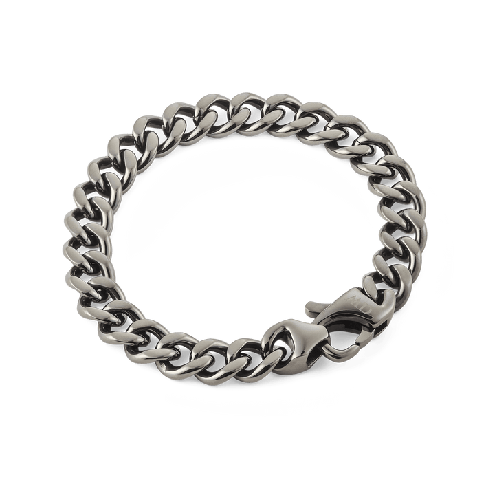 Ellipse Cuban Chain Bracelet Graphite