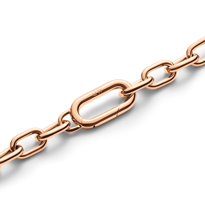 Crystal Link Necklace Rose Gold
