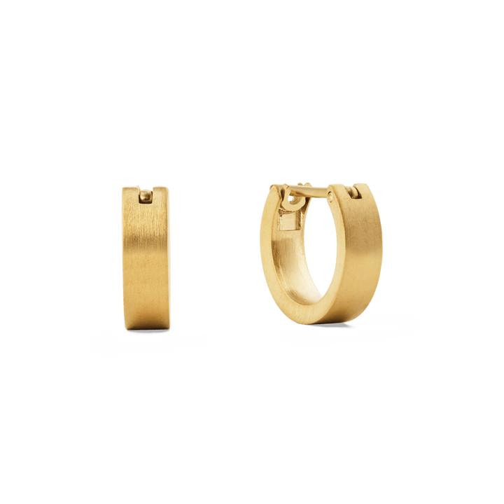 Line Earrings Brushed Gold 3.5mm
