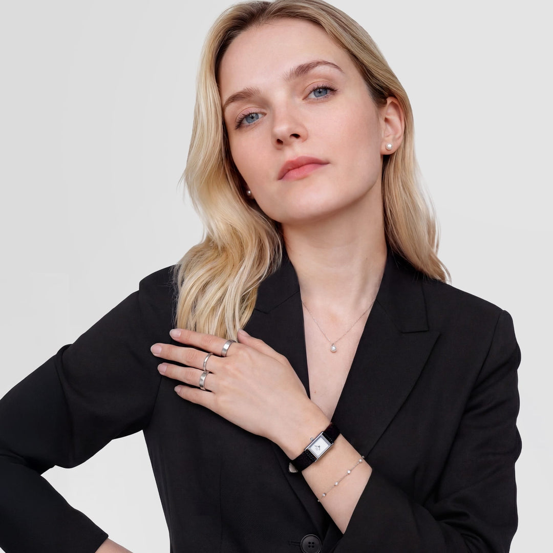 Pearl Stud Earring Silver