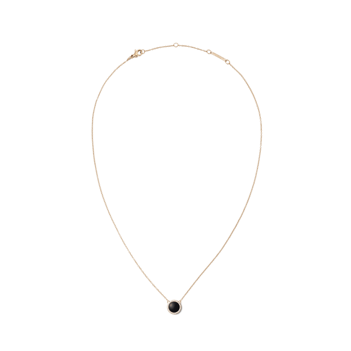 Audrey Necklace Black Agathe Rose Gold