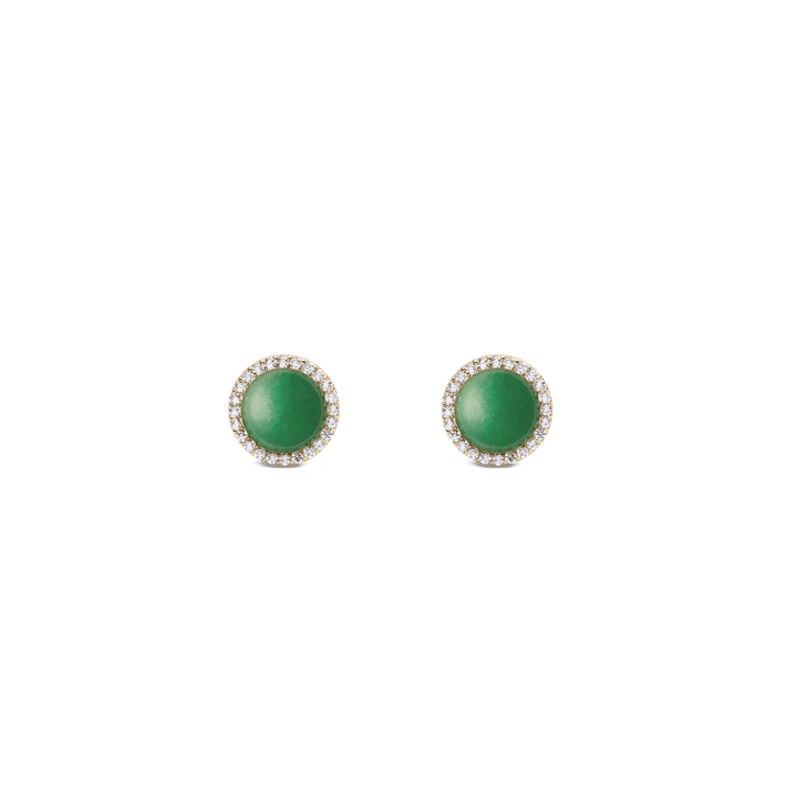 Audrey Earrings Jade Gold
