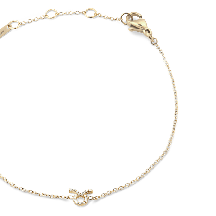 Crystal Zodiac Chain Bracelet Gold