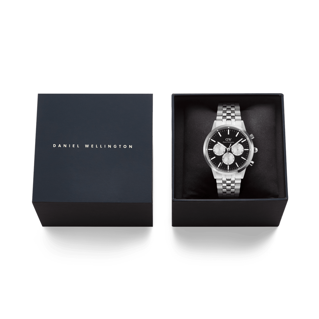 Iconic Chronograph Arch 5-Link Onyx Panda Silver