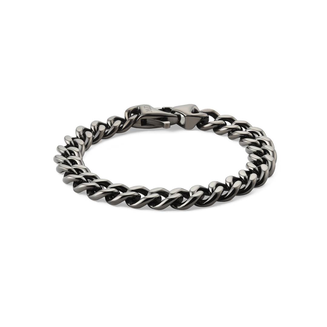 Ellipse Cuban Chain Bracelet Graphite