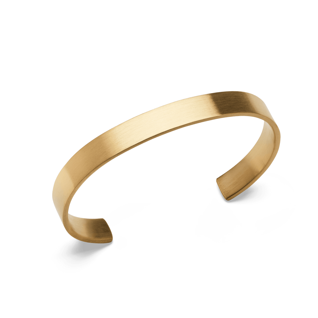 Line Cuff Brushed Gold