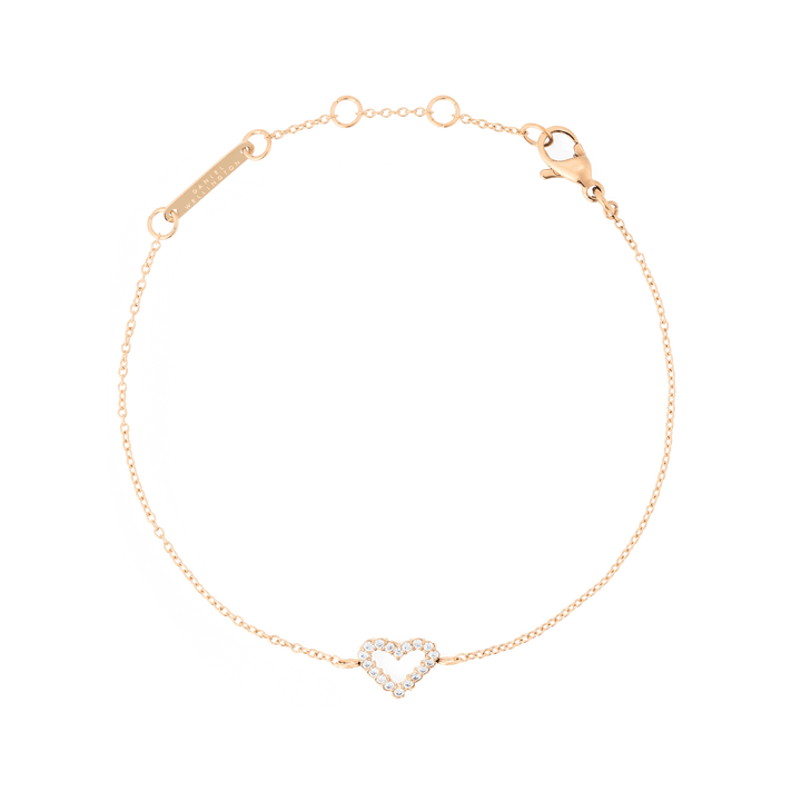 Mirelle Heart Bracelet Rose Gold