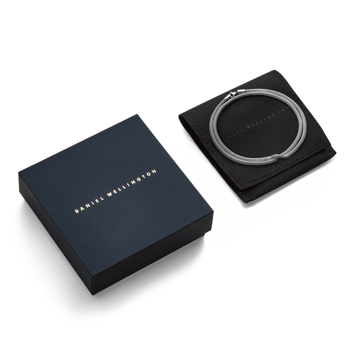 Tide Mesh Necklace Silver 2.8