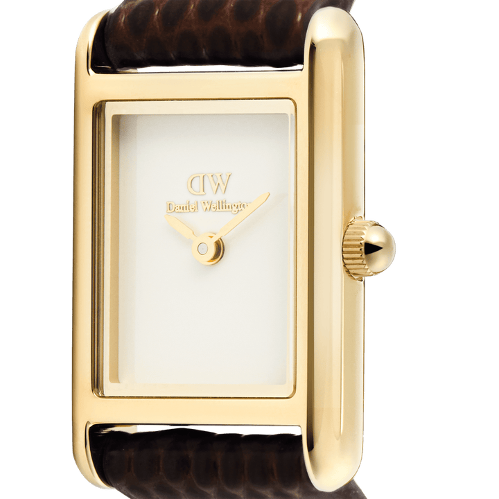 Bound Mini Dark Brown Lizard Gold