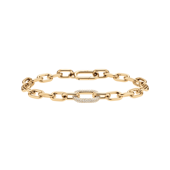 Crystal Link Bracelet Gold