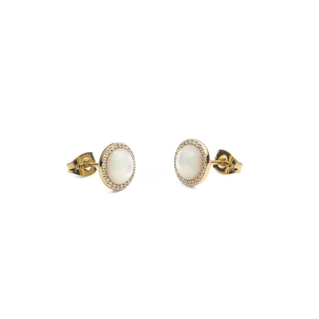 Audrey Earrings Mother of Pearl Gold