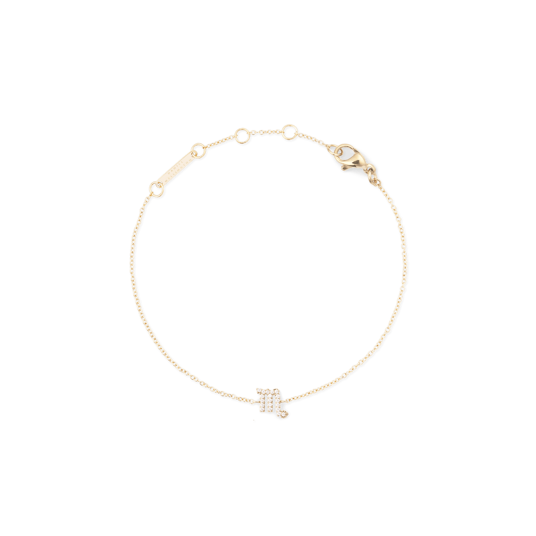 Crystal Zodiac Chain Bracelet Gold