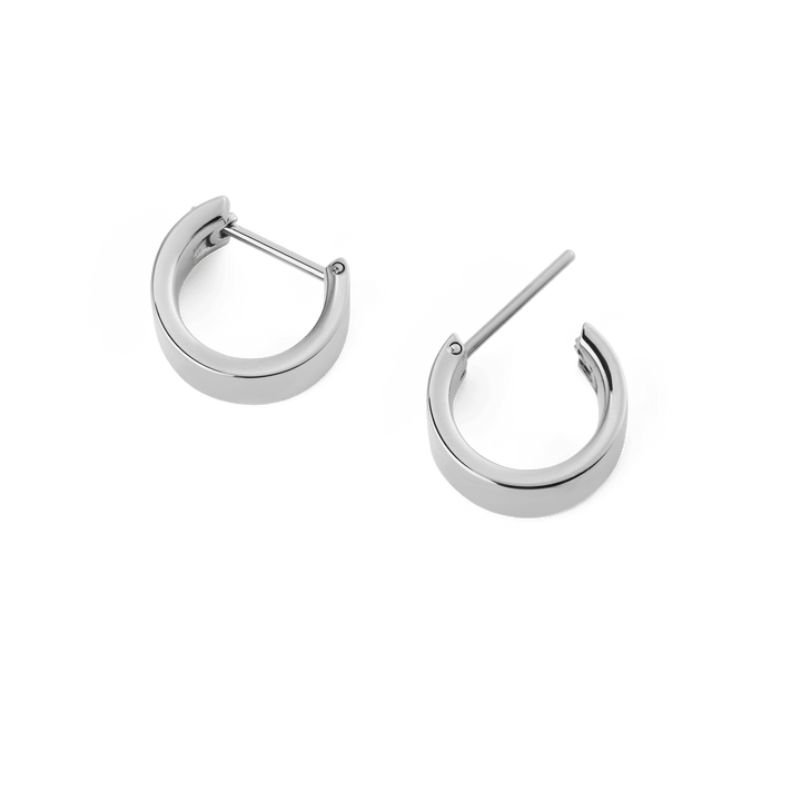 Line Earring Polished Silver 5.5mm