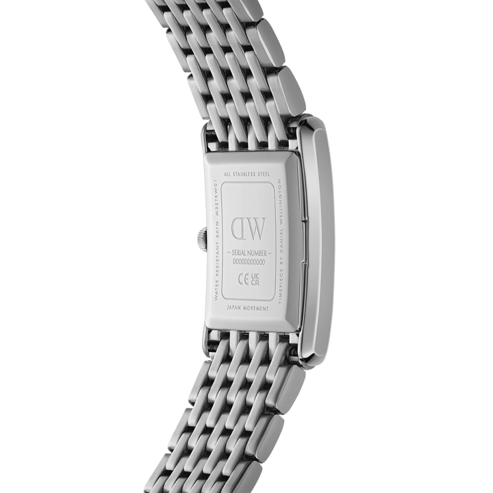 Quadro Roman Numerals 5-Link Silver