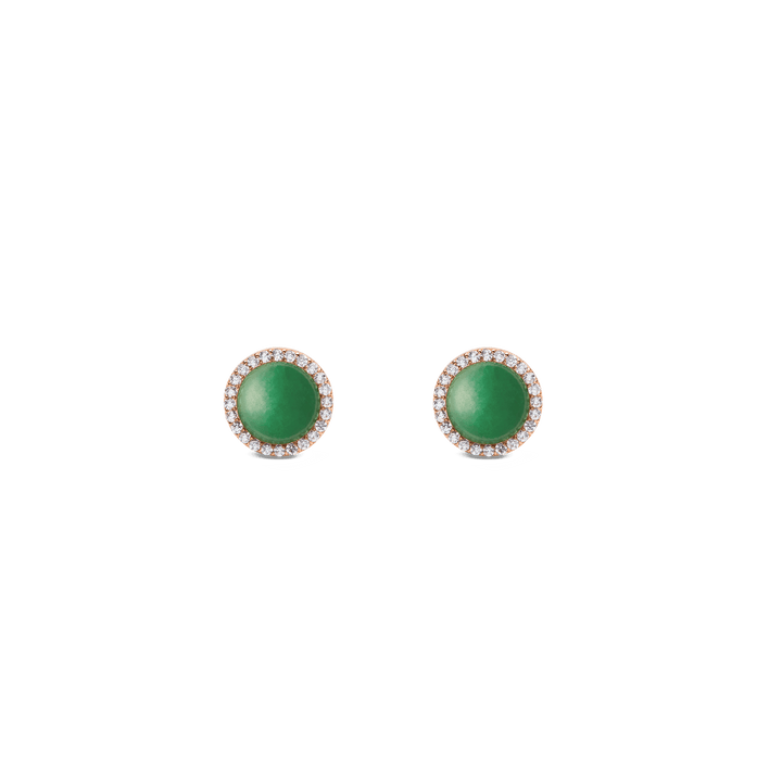 Audrey Earrings Jade Rose Gold