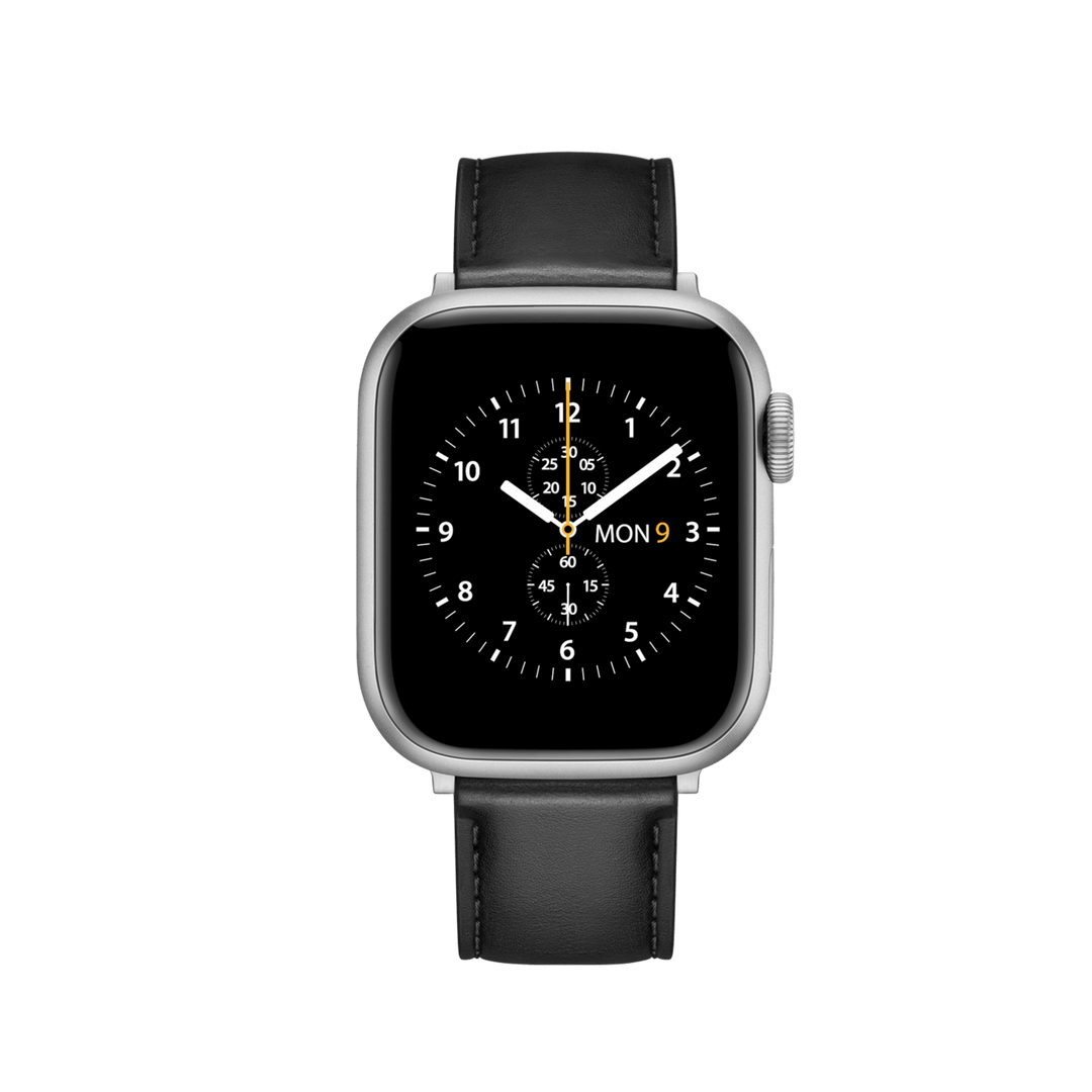 Smartwatch Strap Leather Silver