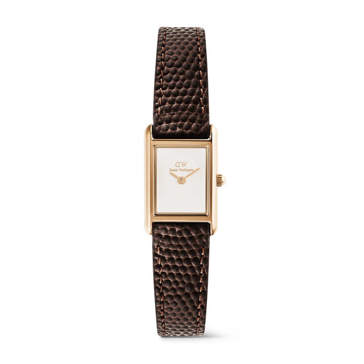 Bound Mini Dark Brown Lizard Rose Gold