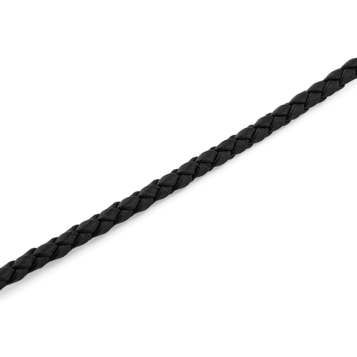 Daniel Braided Leather Bracelet Sheffield 2.8 Silver