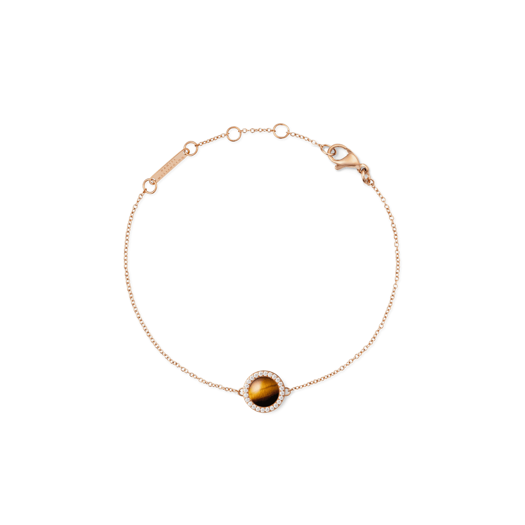 Audrey Bracelet Tiger Eye Rose Gold