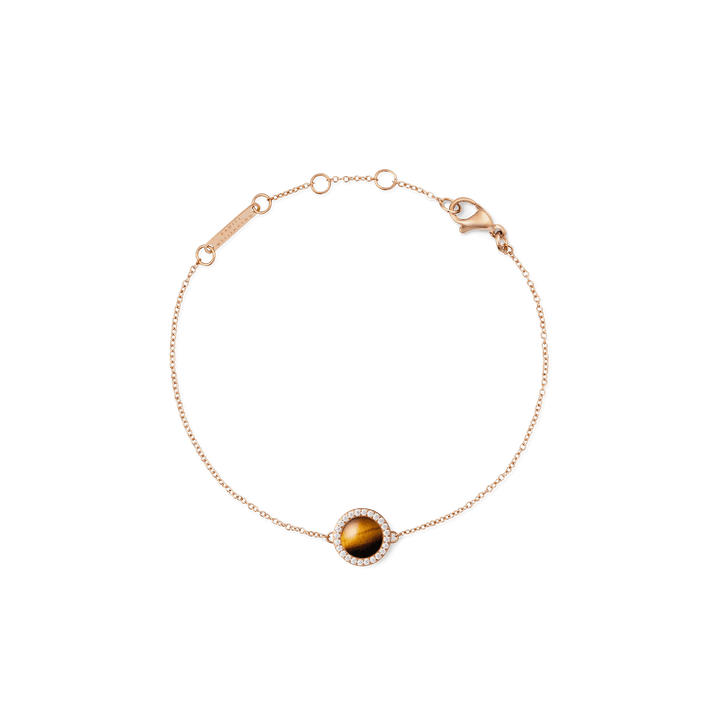 Audrey Bracelet Tiger Eye Rose Gold