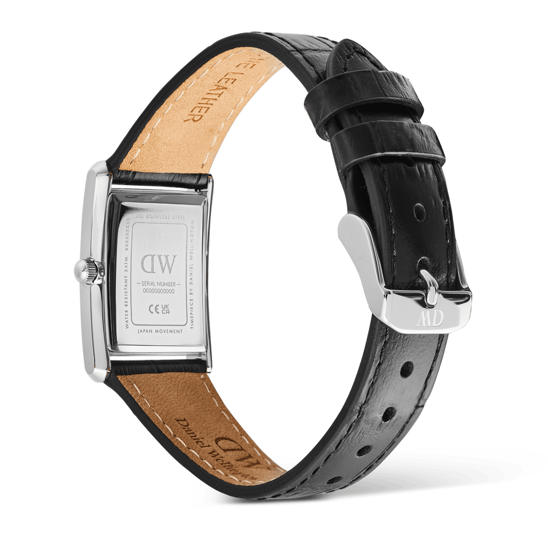 Bound Black Crocodile Guilloché Silver