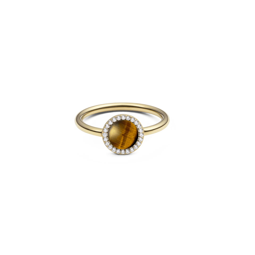 Audrey Ring Tiger Eye Gold