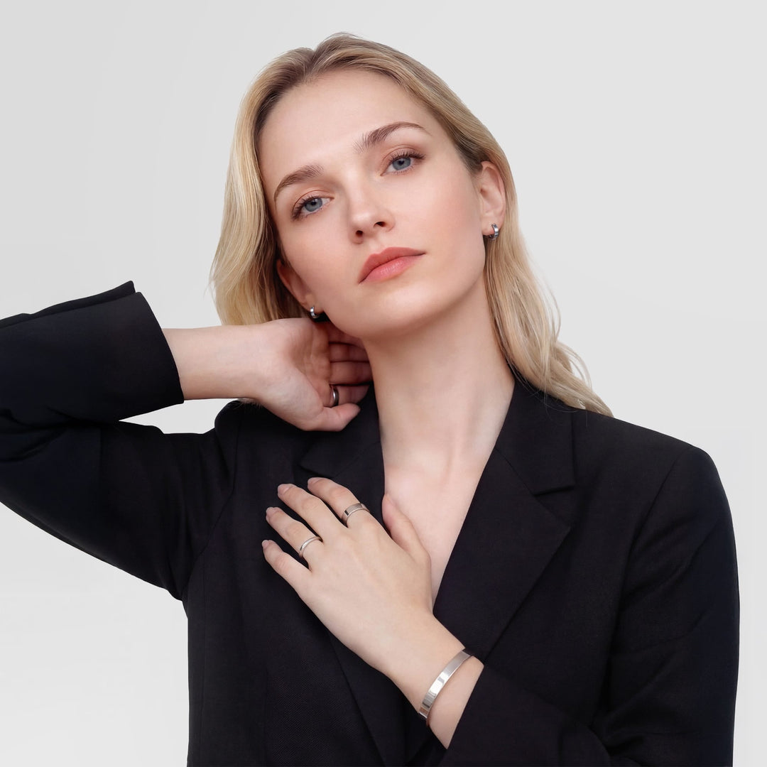 Line Cuff Polished Silver