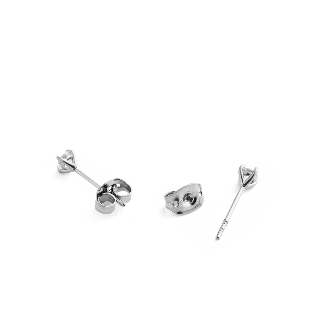 Mirelle Solitaire Stud Earring Silver