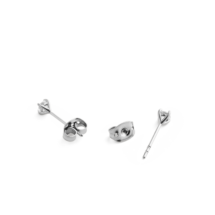 Mirelle Solitaire Stud Earring Silver