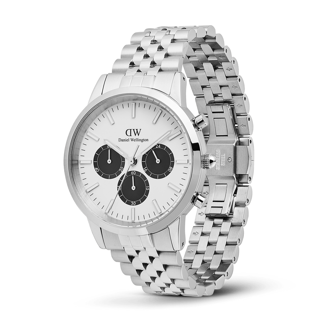 Iconic Chronograph Arch 5-Link Off- White Panda Silver