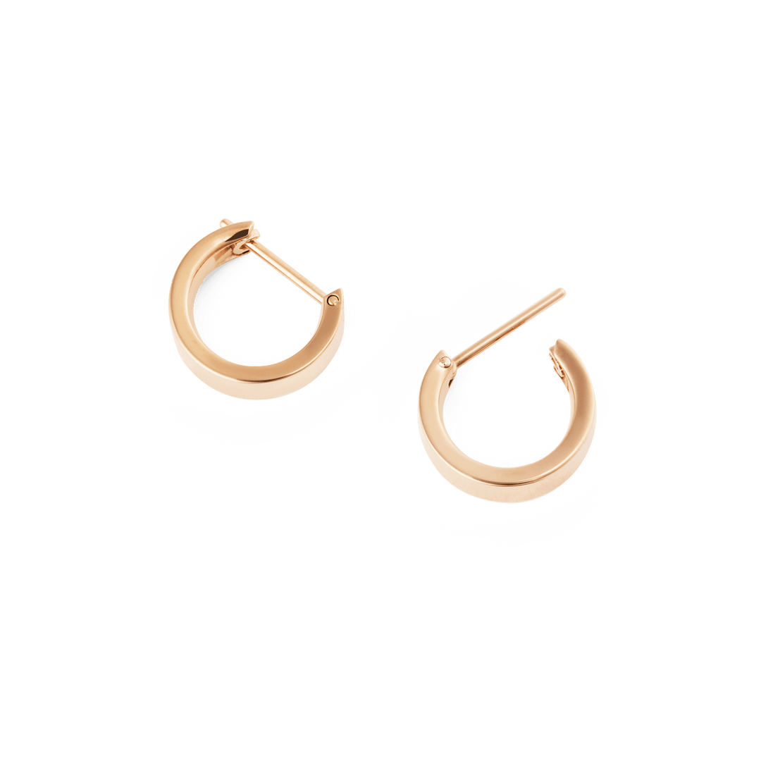 Line Earring Polished Rose Gold 3.5mm