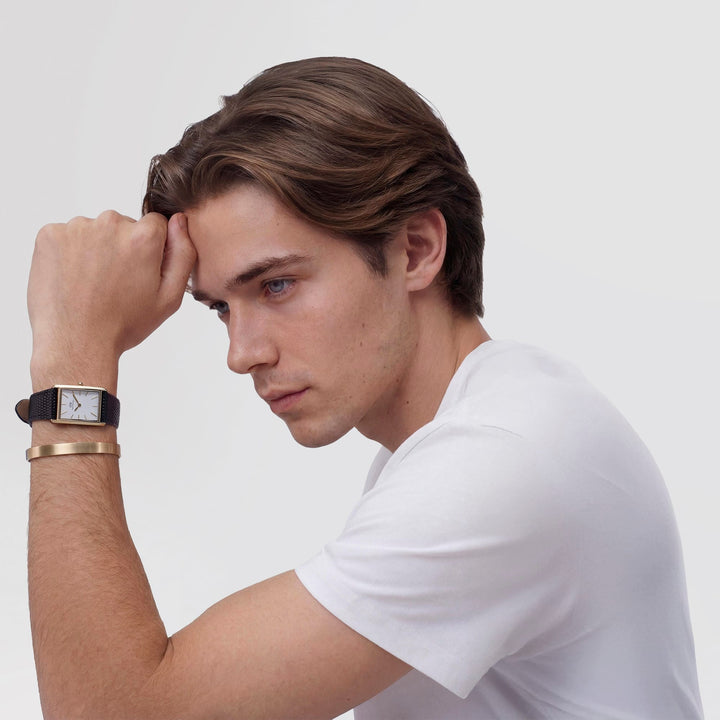 Bound Black Lizard Guilloché Gold