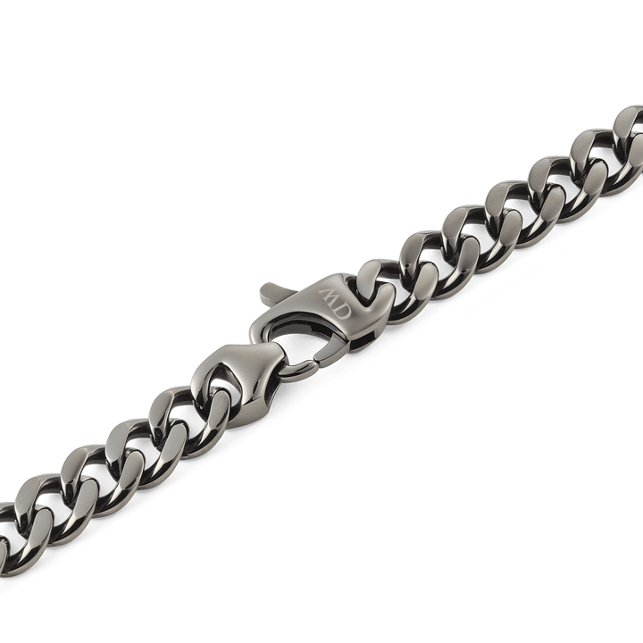 Ellipse Cuban Chain Necklace Graphite