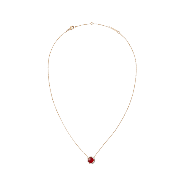 Audrey Necklace  Red Agathe Rose Gold