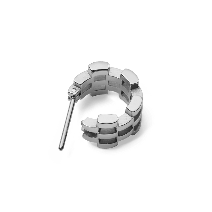 3-Link Earrings Silver