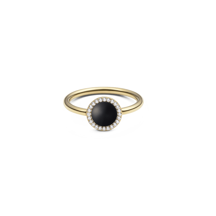 Audrey Ring Black Agathe Gold