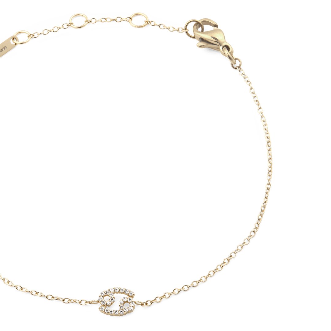 Crystal Zodiac Chain Bracelet Gold