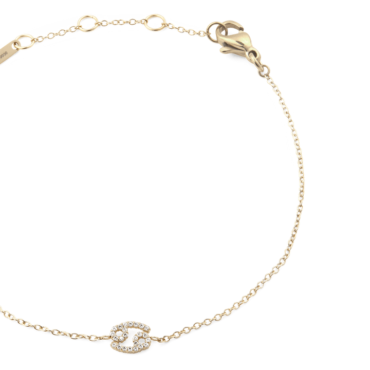 Crystal Zodiac Chain Bracelet Gold