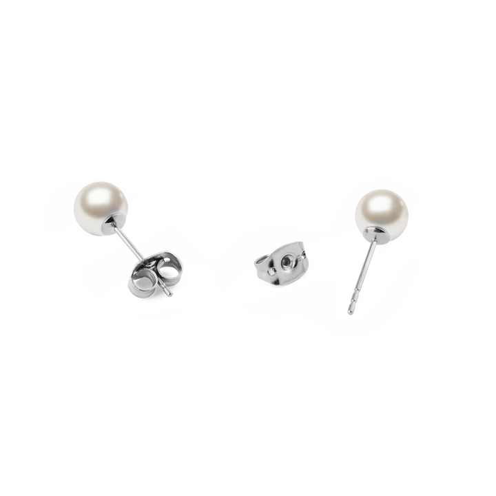 Pearl Stud Earring Silver