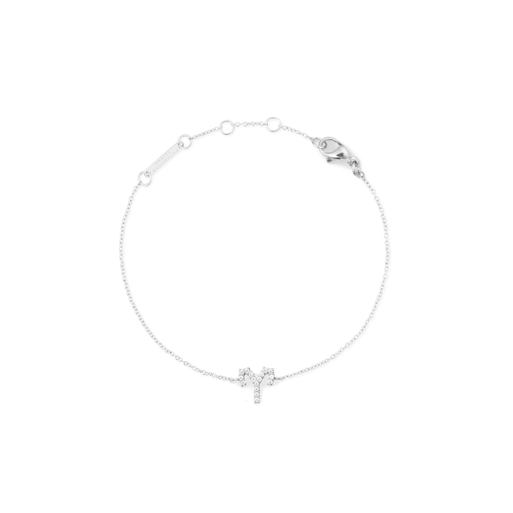 Crystal Zodiac Chain Bracelet Silver